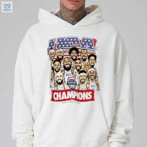 Funny 2024 Usa Mens Basketball Gold Medal Caricature Tee fashionwaveus 1 2