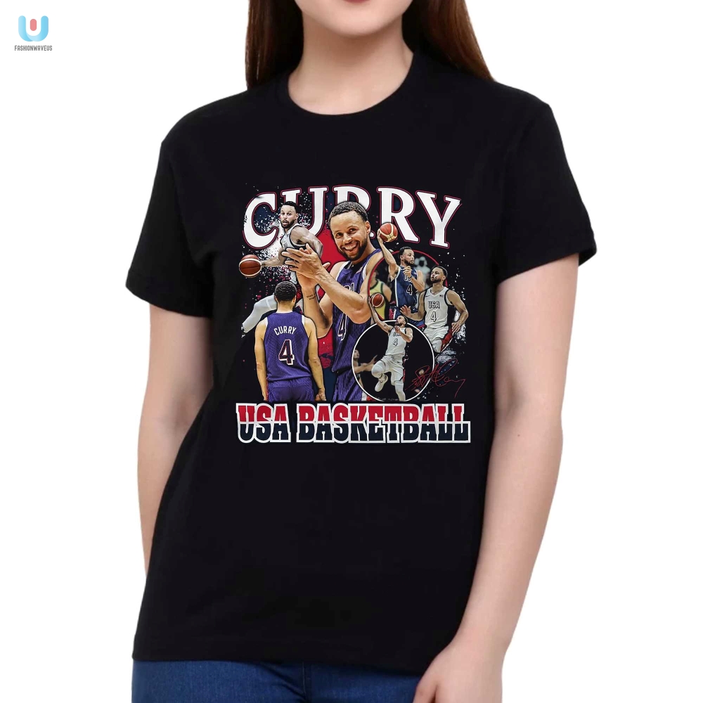 Score Big With Curry Usa 2024 Olympics Humor Tee