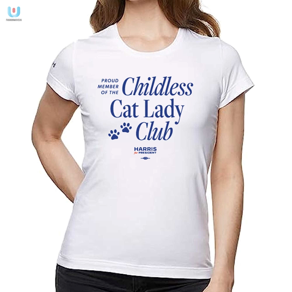 Join The Fun Proud Childless Cat Lady Club Shirt