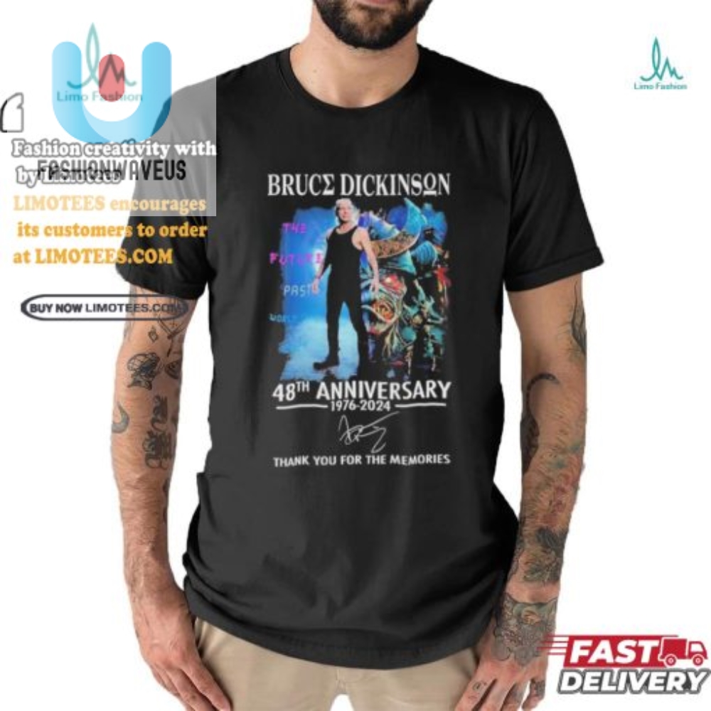 Bruce Dickinson 48Th Anniv Tee Rock  Laugh Since 76