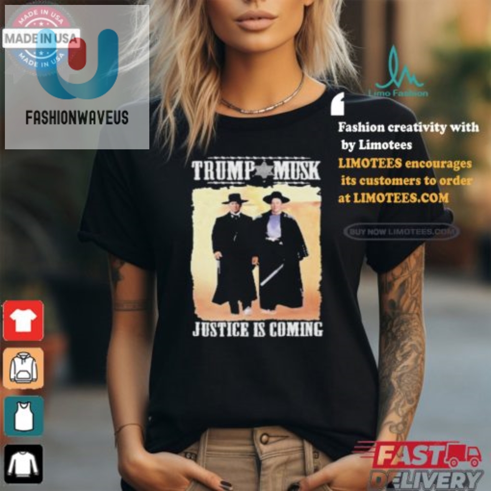 Funny Tombstone Trump Musk Shirt  Justice Is Coming Tee