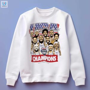 2024 Usa Mens Basketball Gold Medal Caricature Tee fashionwaveus 1 3