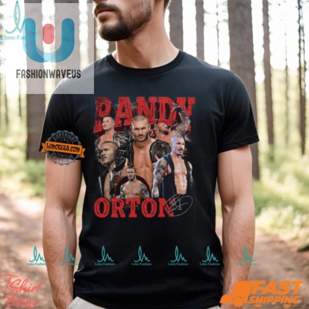 Rock Randy Ortons Six Poses  Epic Red Logo Tee Fun