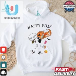 Hauntingly Hilarious Happy Pills Halloween Tshirt fashionwaveus 1 2