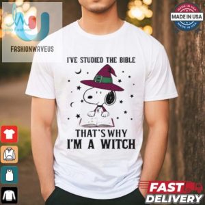 Funny Snoopy Tshirt Bible Scholar Turned Witch fashionwaveus 1 1