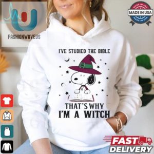 Funny Snoopy Tshirt Bible Scholar Turned Witch fashionwaveus 1 3