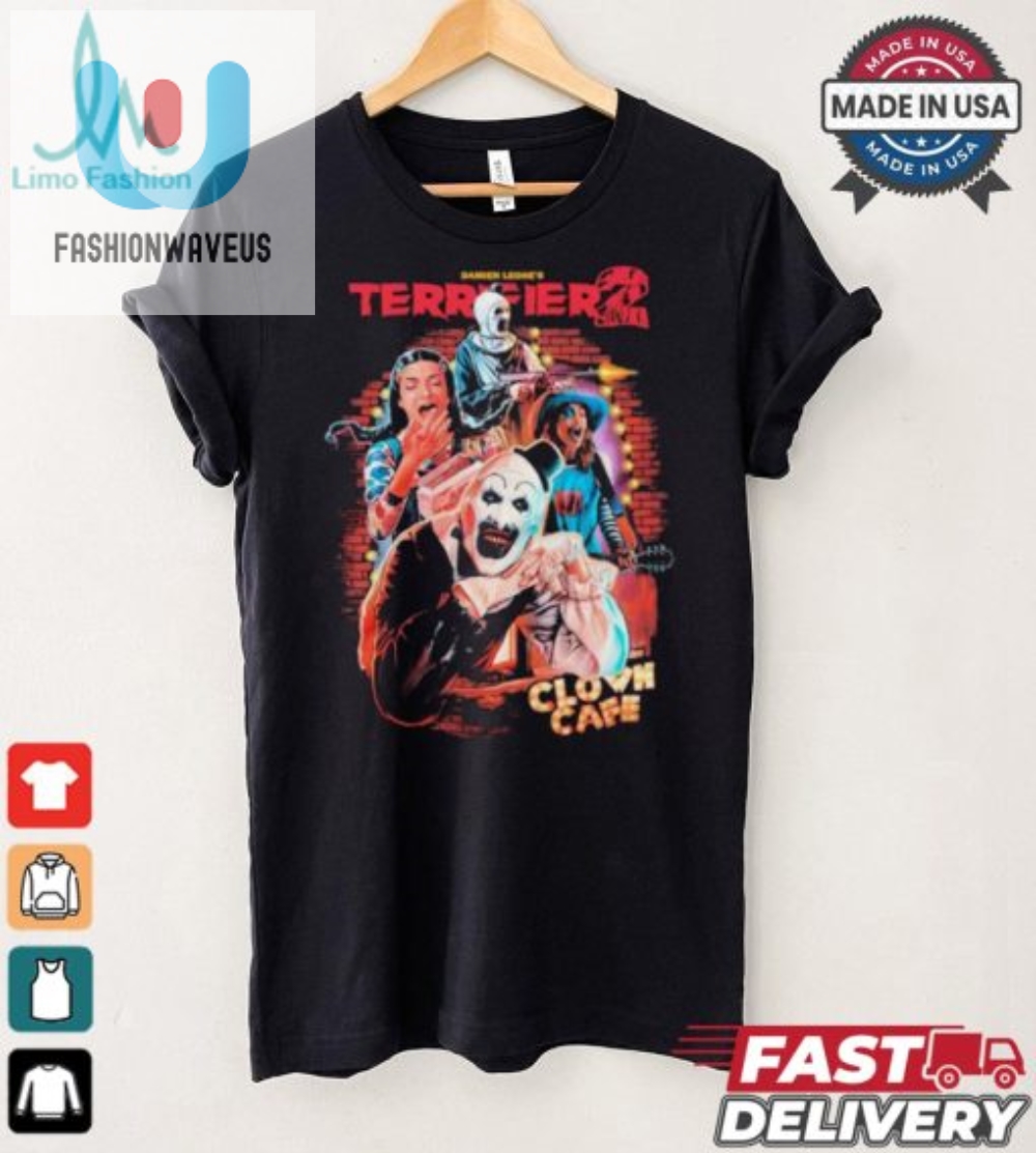 Get Laughs With Terrifier 2 Clown Cafe Halloween 24 Tee