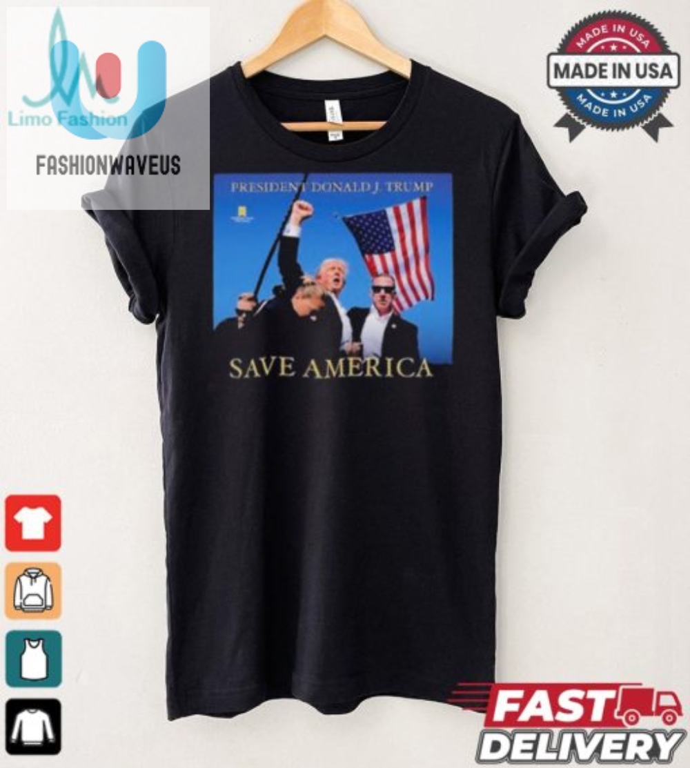 Comic Trump 2024 Tee Save America With A Smile