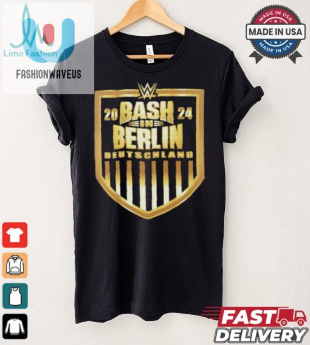 Get Your Witty Design Bash Berlin 2024 Shield Tshirt