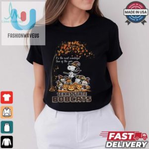 Get Spooky With Texas State Bobcats Peanuts Halloween Tee fashionwaveus 1 2