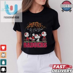 Funny Snoopy X Badgers Fall Shirt Most Beautiful Season Tee fashionwaveus 1 2