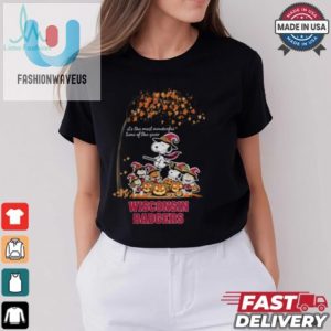 Its The Most Wonderful Time Badgers Tee Peanuts Halloween Fun fashionwaveus 1 2