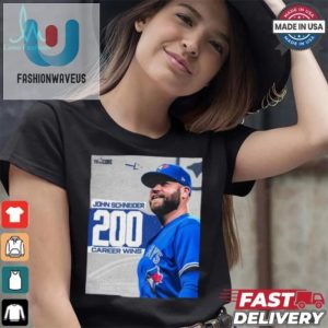 Celebrate 200 Wins With John Schneiders Witty Blue Jays Tee fashionwaveus 1 1