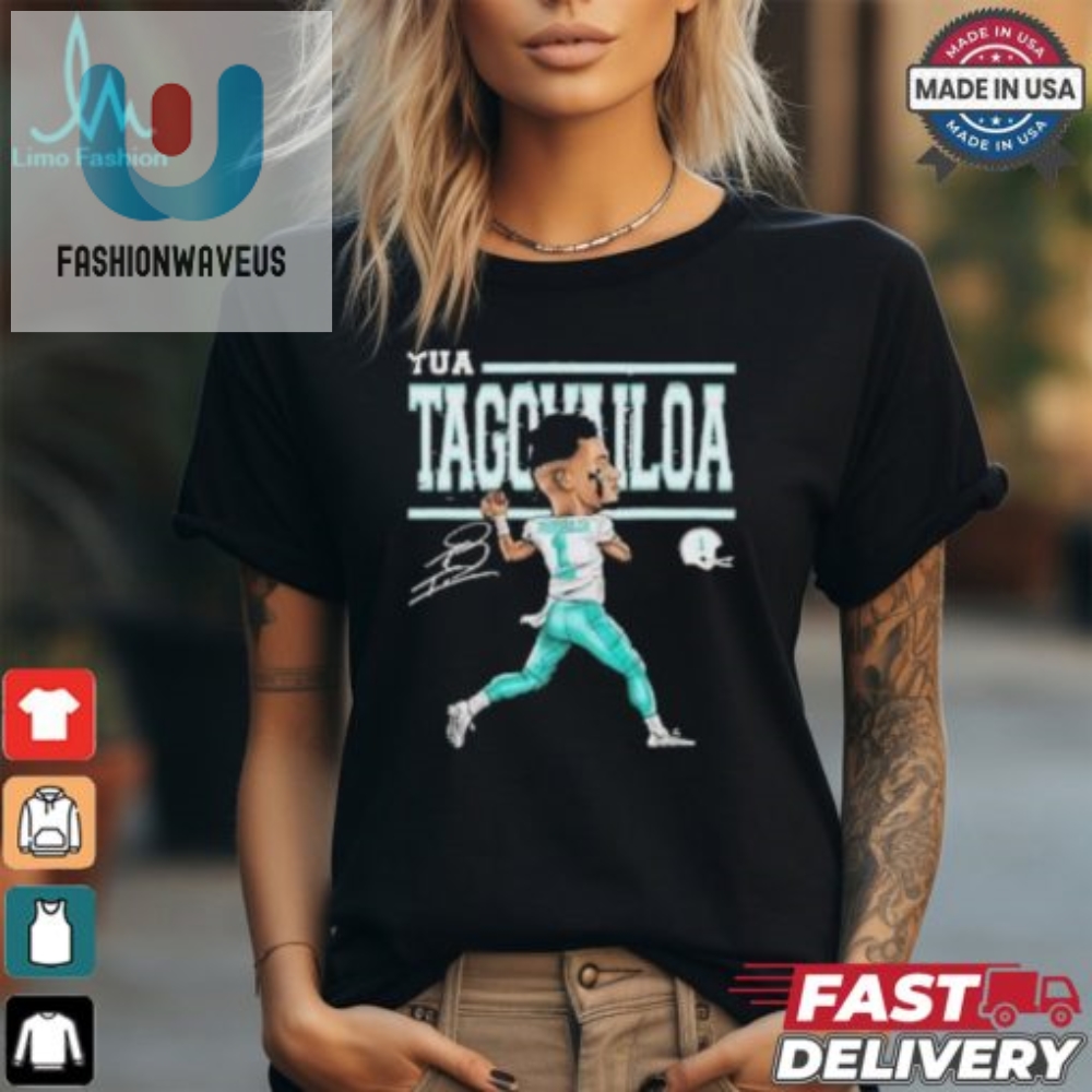 Tua Tagovailoa Miami Qb Cartoon Tshirt  Fun  Unique Gift