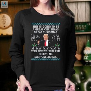 Funny Trump 2024 Ugly Christmas Sweater Great Holiday Laughs fashionwaveus 1 3