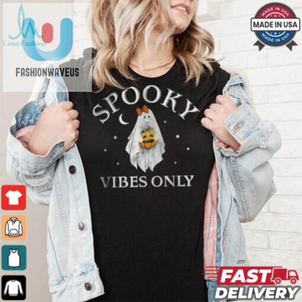 Spooky Vibes Only Shirt Funny Unique Halloween Tee fashionwaveus 1