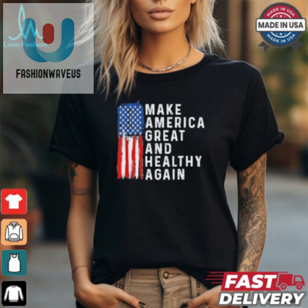 Unique Vintage Usa Flag Tee  Make America Healthy Again