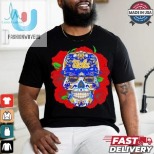 Get Spooky Sporty Ucla Bruins Roses Sugar Skull Tee fashionwaveus 1 2