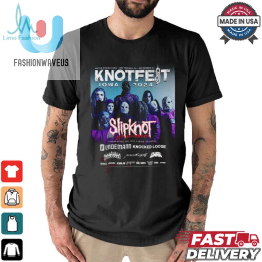 Slipknot 25Th Splash Into 1999 With Knotfest Iowa Tee