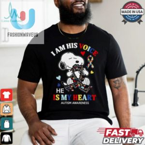 Funny Autism Shirt Im His Voice Hes My Heart Unique Design fashionwaveus 1 2