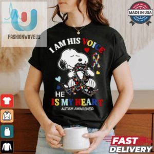 Funny Autism Shirt Im His Voice Hes My Heart Unique Design fashionwaveus 1 3