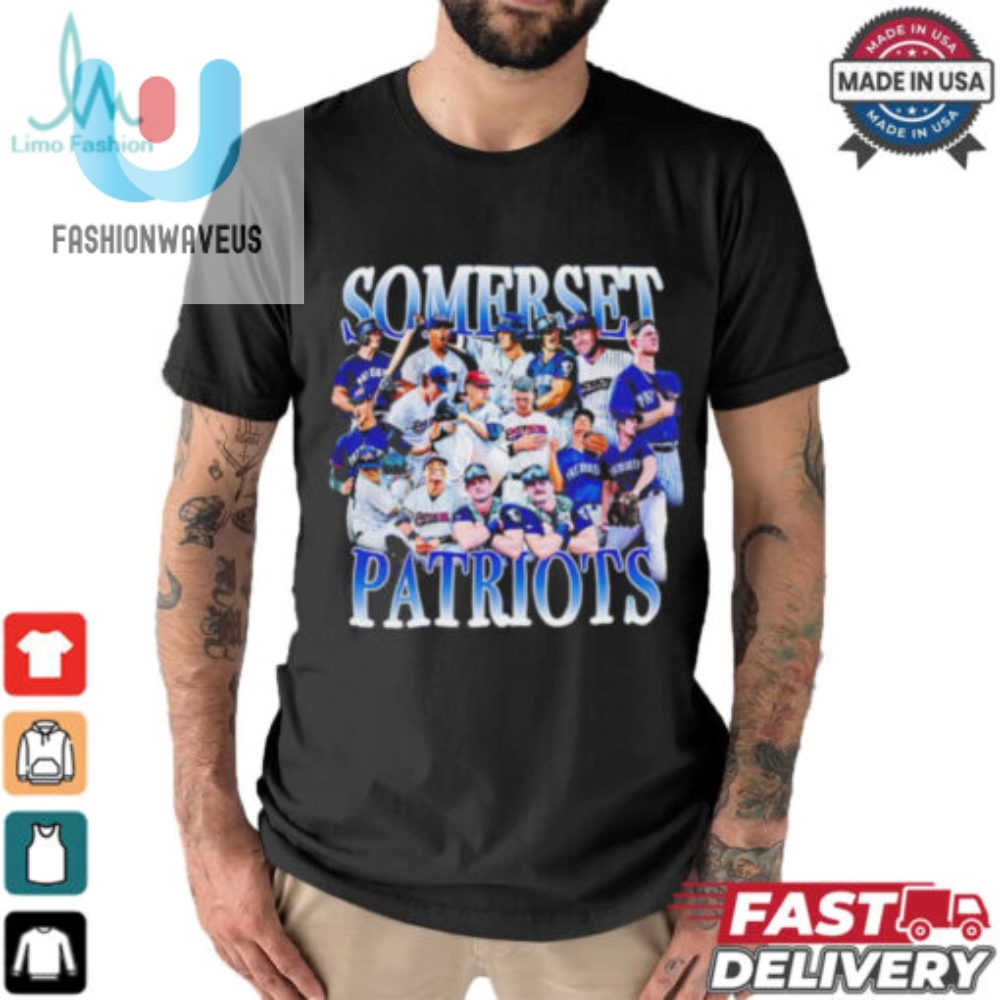 Hit A Home Run In Style  Quirky Somerset Patriots 2024 Tee