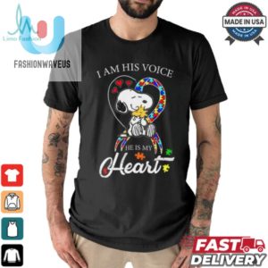 Funny Unique Snoopy Autism Shirt His Voice My Heart fashionwaveus 1 1