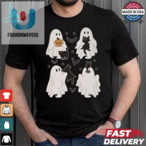 Spooky Cute Ghost Cats Shirt Purrfectly Hilarious Tee fashionwaveus 1 1