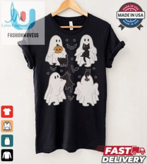 Spooky Cute Ghost Cats Shirt Purrfectly Hilarious Tee fashionwaveus 1 3