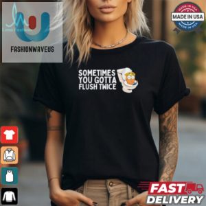 Funny Trump Flush Twice Cartoon Meme Shirt Unique Humor Tee fashionwaveus 1 1