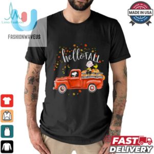 Funny Hello Fall Snoopy Driving Truck Charlie Brown Tshirt fashionwaveus 1 1