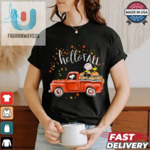 Funny Hello Fall Snoopy Driving Truck Charlie Brown Tshirt fashionwaveus 1 3