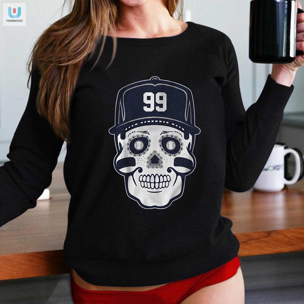 Hit A Homerun In Style Funny Aaron Judge Sugar Skull Tee