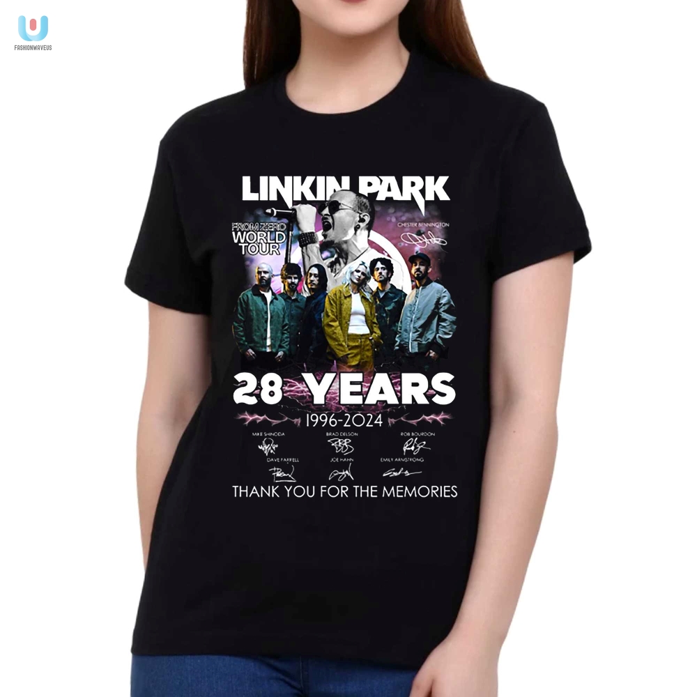 Linkin Park 28 Years Tee Memorable Laughs  Rocking Threads