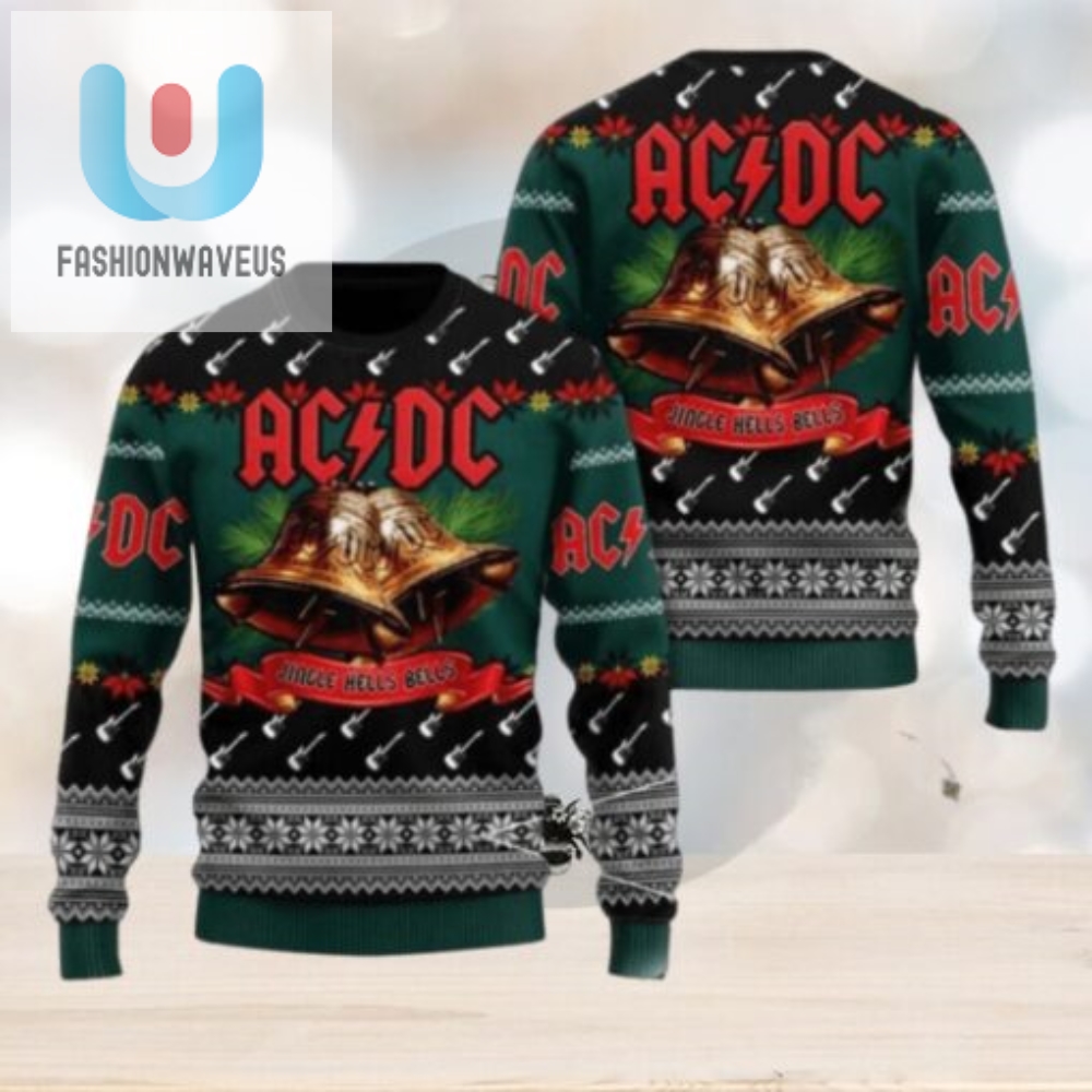 Rock Your Xmas Acdc Jingle Hells Bells Ugly Sweater 2024