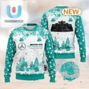 Rev Up Holiday Laughs With Mercedes F1 Ugly Sweater fashionwaveus 1 1