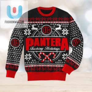 Pantera Crazy Holidays Candy Crane Ugly Xmas Sweater Fun fashionwaveus 1 1