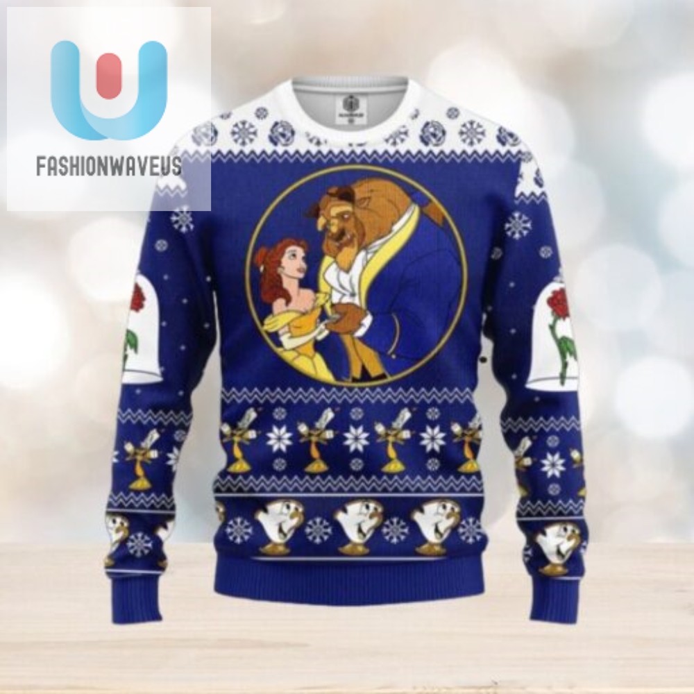 Funny Beauty  Beast Ugly Xmas Sweater  Holiday 2024 Gift