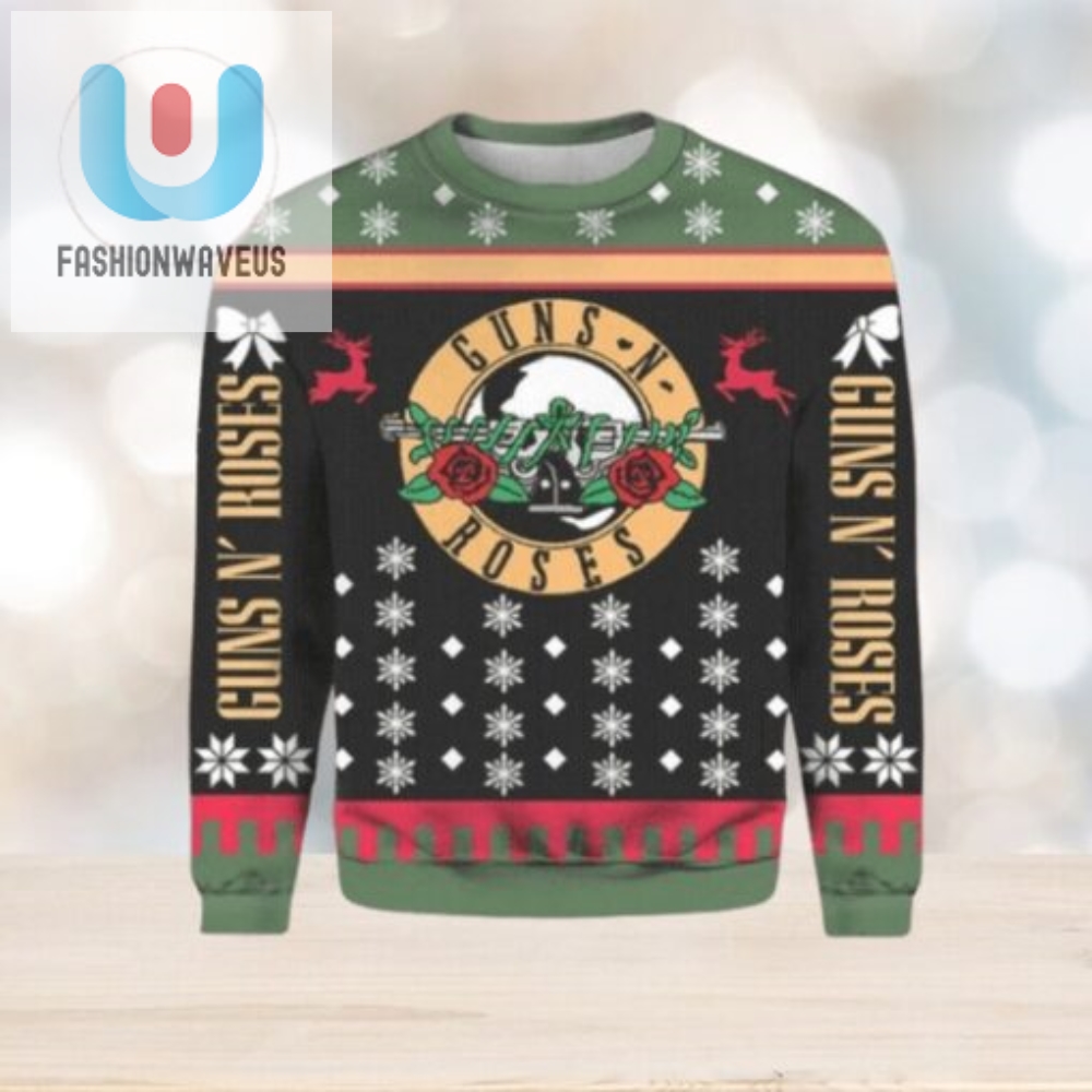 Rock Your Holiday 2024 Guns N Roses Ugly Sweater Gift