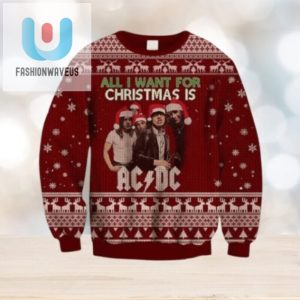 Rock Your Holidays Acdc Ugly Xmas Sweater With Reindeer Fun fashionwaveus 1 1