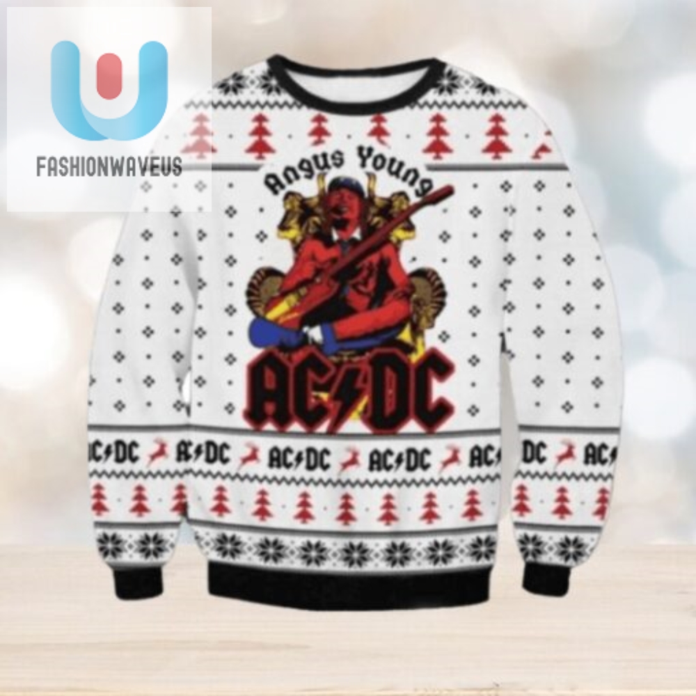 Rock Out In Acdc Angus Young Ugly Christmas Sweater