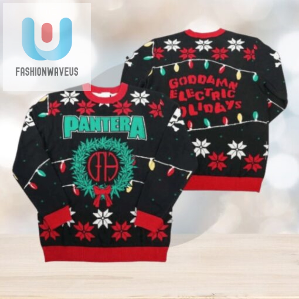 Rock Your Xmas Pantera Ugly Sweater With Electric Flair