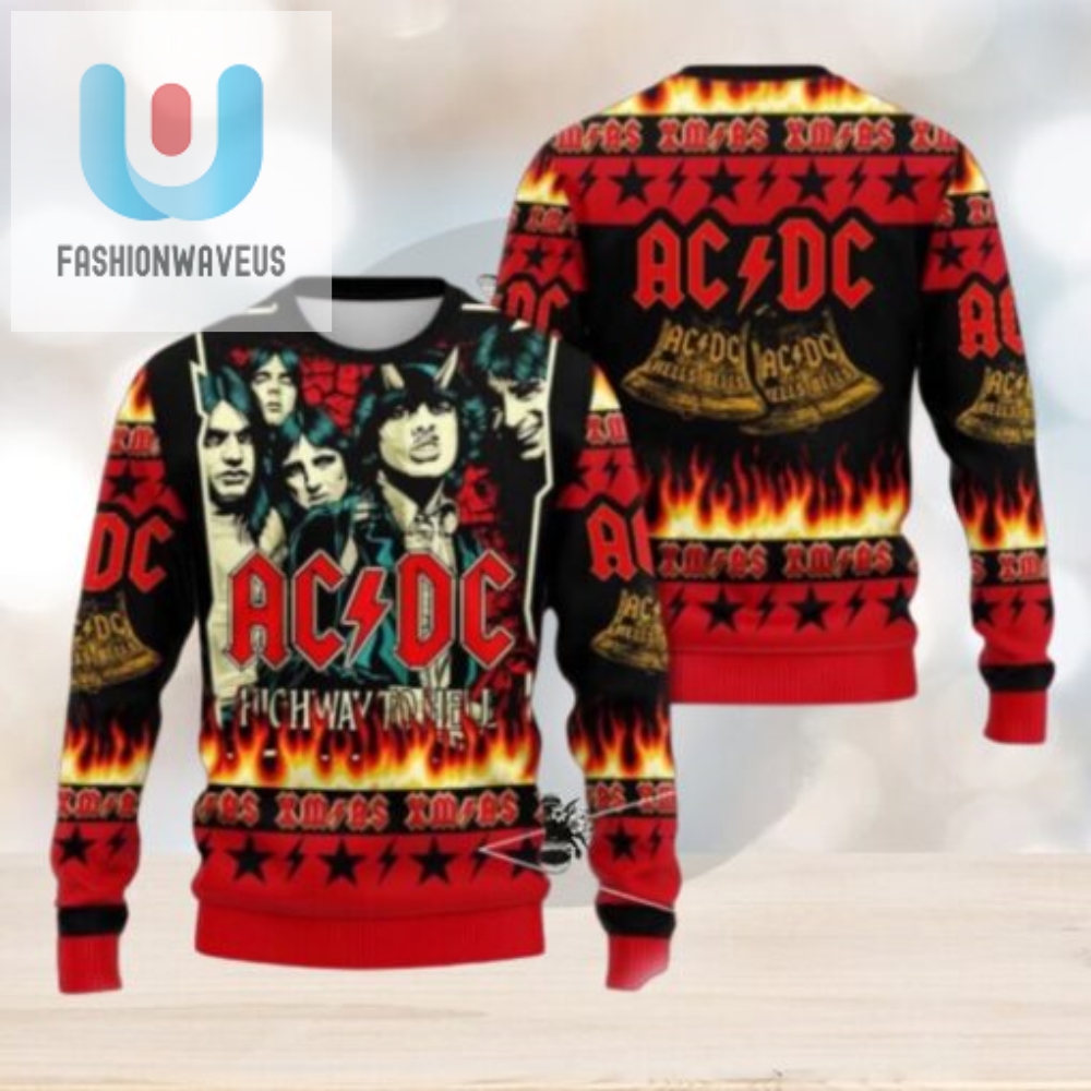 Rock Your Xmas Acdc Highway To Hell Ugly Sweater