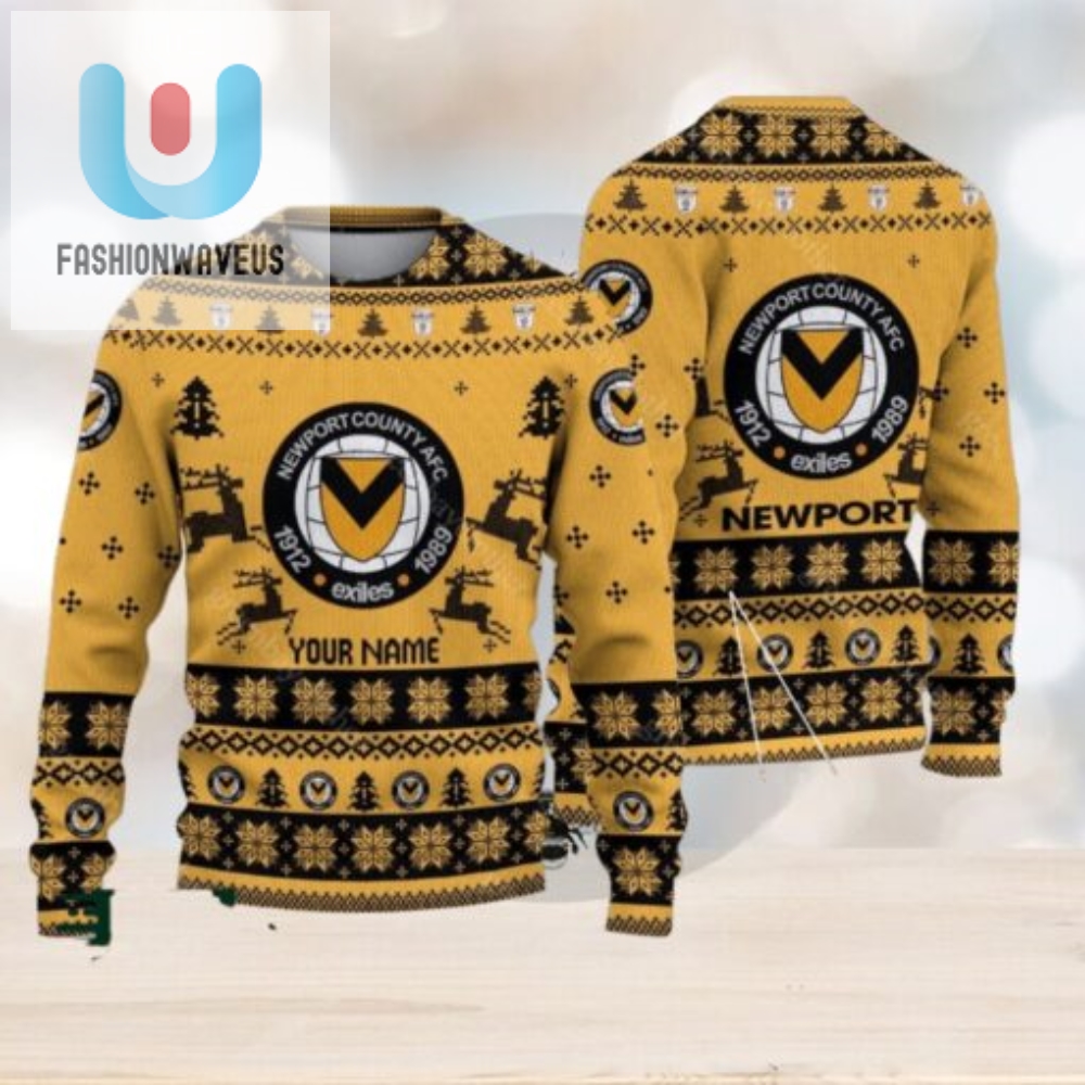 Get Festive Newport County Efl 2024 Ugly Xmas Sweater