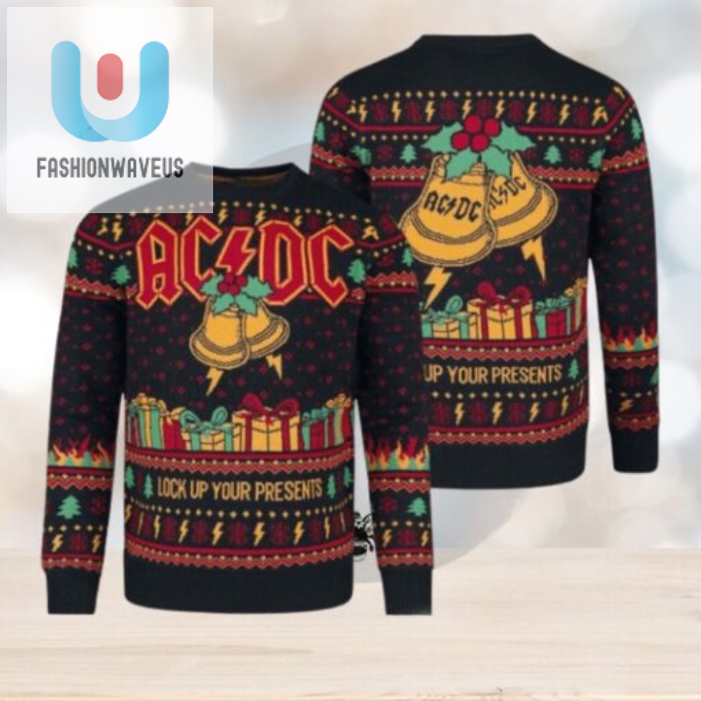 Rock Your Holidays Acdc Ugly Christmas Sweater 2024