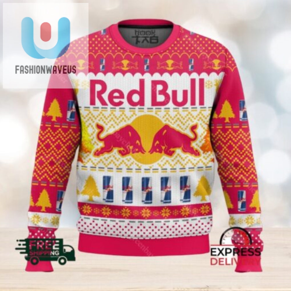 Festive Fun Red Bull Ugly Christmas Sweater Extravaganza