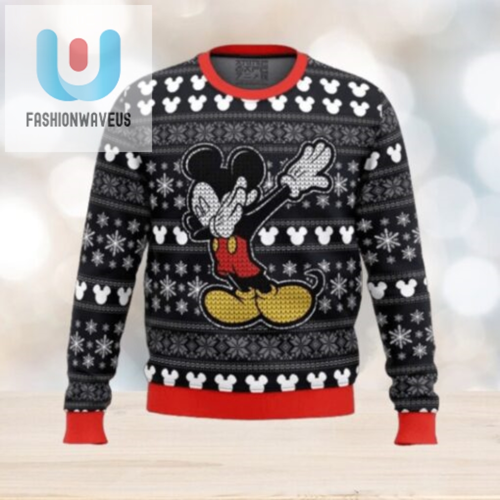 Epic Mickey Dabbing Ugly Xmas Sweater 2024  Funny Holiday Gift