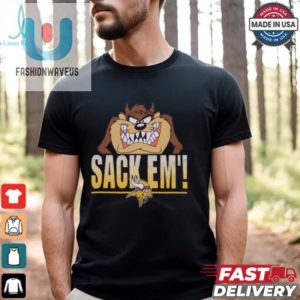 Taz Sack Em Vikings Shirt Hilarious Looney Tune Apparel fashionwaveus 1 3