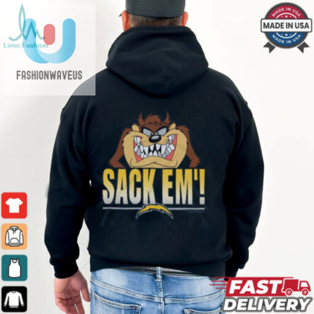 Wacky Taz Sack Em X La Chargers Tee  Limited Edition Fun