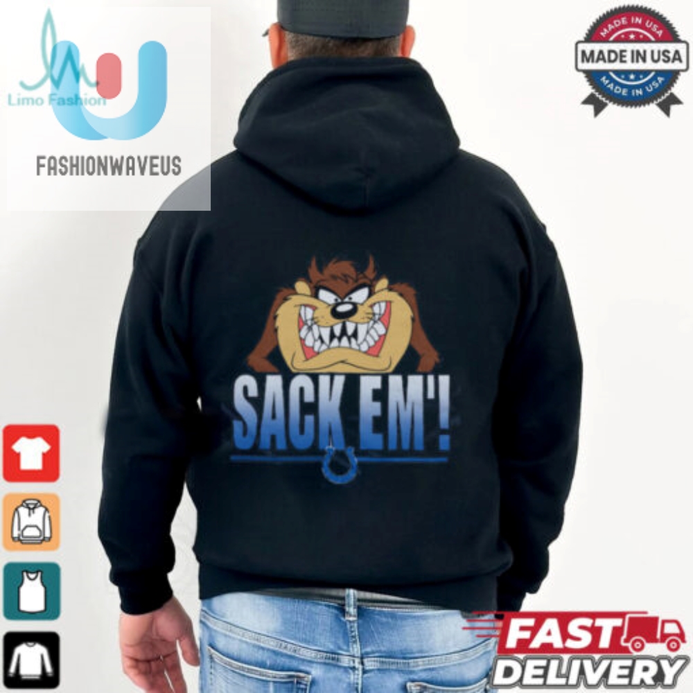 Taz Sack Em Colts Shirt  Uniquely Funny Looney Tunes Gear